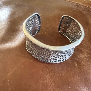Silpada Oxidized Silver Mesh Cuff Bracelet